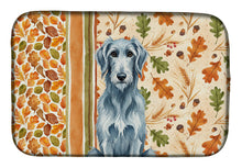 Load image into Gallery viewer, Blue-Gray Scottish Deerhound Heirloom Fall Dish Drying Mat