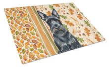 Load image into Gallery viewer, Scottish Terrier Heirloom Fall Glass Cutting Board