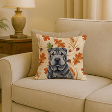 Load image into Gallery viewer, Black Shar Pei Heirloom Fall Throw Pillow