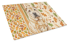 Load image into Gallery viewer, Red Shar Pei Heirloom Fall Glass Cutting Board