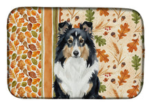 Load image into Gallery viewer, Tricolor Sheltie Heirloom Fall Dish Drying Mat