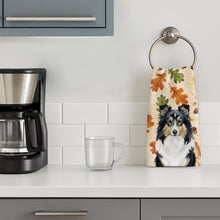 Load image into Gallery viewer, Tricolor Sheltie Heirloom Fall Kitchen Towel