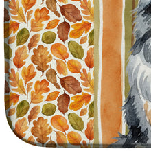 Load image into Gallery viewer, Blue Merle Sheltie Heirloom Fall Dish Drying Mat