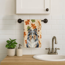 Load image into Gallery viewer, Blue Merle Sheltie Heirloom Fall Kitchen Towel