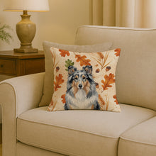 Load image into Gallery viewer, Blue Merle Sheltie Heirloom Fall Throw Pillow