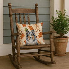 Load image into Gallery viewer, Blue Merle Sheltie Heirloom Fall Throw Pillow