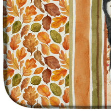 Load image into Gallery viewer, Black and Tan Shiba Inu Heirloom Fall Dish Drying Mat