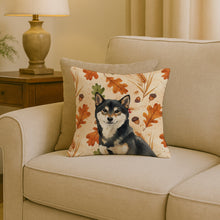 Load image into Gallery viewer, Black and Tan Shiba Inu Heirloom Fall Throw Pillow