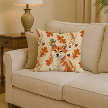 Load image into Gallery viewer, Red Shiba Inu Heirloom Fall Throw Pillow