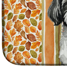 Load image into Gallery viewer, Black and White Shih Tzu Heirloom Fall Dish Drying Mat