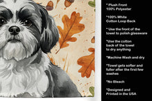 Load image into Gallery viewer, Black and White Shih Tzu Heirloom Fall Kitchen Towel