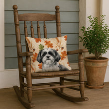 Load image into Gallery viewer, Black and White Shih Tzu Heirloom Fall Throw Pillow