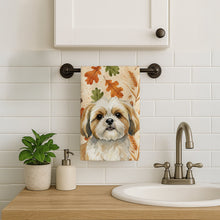 Load image into Gallery viewer, Gold and White Shih Tzu Heirloom Fall Kitchen Towel
