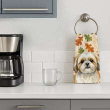Load image into Gallery viewer, Gold and White Shih Tzu Heirloom Fall Kitchen Towel
