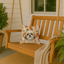 Load image into Gallery viewer, Gold and White Shih Tzu Heirloom Fall Throw Pillow