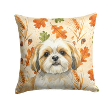 Load image into Gallery viewer, Gold and White Shih Tzu Heirloom Fall Throw Pillow