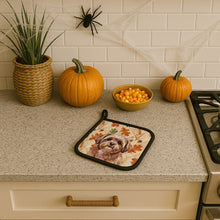 Load image into Gallery viewer, Liver Shih Tzu Heirloom Fall Pair of Pot Holders