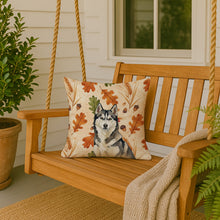 Load image into Gallery viewer, Agouti Siberian Husky Heirloom Fall Throw Pillow