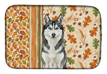 Load image into Gallery viewer, Siberian Husky Heirloom Fall Dish Drying Mat