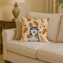 Load image into Gallery viewer, Siberian Husky Heirloom Fall Throw Pillow