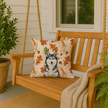 Load image into Gallery viewer, Siberian Husky Heirloom Fall Throw Pillow