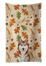 Load image into Gallery viewer, Red and White Siberian Husky Heirloom Fall Kitchen Towel