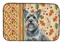Load image into Gallery viewer, Gray Skye Terrier Heirloom Fall Dish Drying Mat