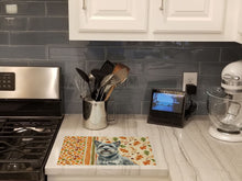 Load image into Gallery viewer, Gray Skye Terrier Heirloom Fall Glass Cutting Board