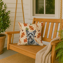 Load image into Gallery viewer, Gray Skye Terrier Heirloom Fall Throw Pillow