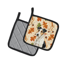 Load image into Gallery viewer, Smooth Fox Terrier Heirloom Fall Pair of Pot Holders