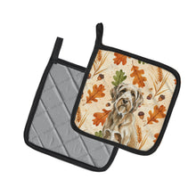 Load image into Gallery viewer, Spinone Italiano Heirloom Fall Pair of Pot Holders