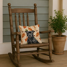 Load image into Gallery viewer, Black Staffordshire Bull Terrier Heirloom Fall Throw Pillow