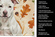 Load image into Gallery viewer, White Staffordshire Bull Terrier Heirloom Fall Kitchen Towel