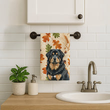 Load image into Gallery viewer, Black and Tan Tibetan Mastiff Heirloom Fall Kitchen Towel