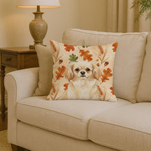 Load image into Gallery viewer, Cream Tibetan Spaniel Heirloom Fall Throw Pillow