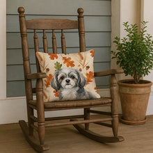 Load image into Gallery viewer, Grey and White Tibetan Spaniel Heirloom Fall Throw Pillow
