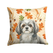 Load image into Gallery viewer, Grey and White Tibetan Spaniel Heirloom Fall Throw Pillow