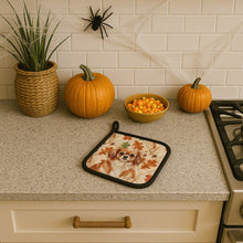 Load image into Gallery viewer, Red Tibetan Spaniel Heirloom Fall Pair of Pot Holders