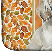 Load image into Gallery viewer, White Tibetan Spaniel Heirloom Fall Dish Drying Mat