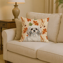 Load image into Gallery viewer, White Tibetan Spaniel Heirloom Fall Throw Pillow