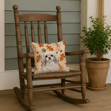 Load image into Gallery viewer, White Tibetan Spaniel Heirloom Fall Throw Pillow