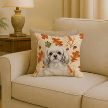 Load image into Gallery viewer, White Tibetan Spaniel Heirloom Fall Throw Pillow