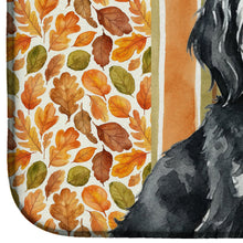 Load image into Gallery viewer, Black and White Tibetan Terrier Heirloom Fall Dish Drying Mat