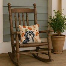 Load image into Gallery viewer, Black and White Tibetan Terrier Heirloom Fall Throw Pillow