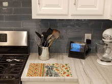 Load image into Gallery viewer, Weimaraner Heirloom Fall Glass Cutting Board