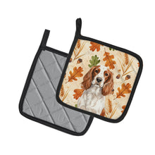 Load image into Gallery viewer, Welsh Springer Spaniel Heirloom Fall Pair of Pot Holders