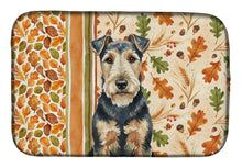 Load image into Gallery viewer, Welsh Terrier Heirloom Fall Dish Drying Mat