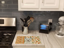 Load image into Gallery viewer, Westie Heirloom Fall Glass Cutting Board