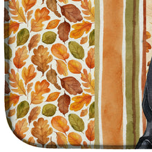 Load image into Gallery viewer, Black Whippet Heirloom Fall Dish Drying Mat