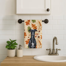 Load image into Gallery viewer, Black Whippet Heirloom Fall Kitchen Towel